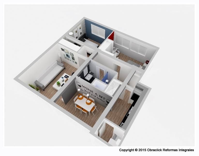 Obraclick 3D para interiores